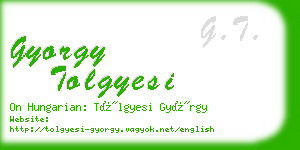 gyorgy tolgyesi business card